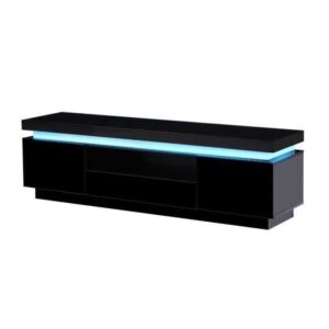 FLASH TV-Schrank mit modernem LED-Schwarz-Glanzlack - L 165 cm