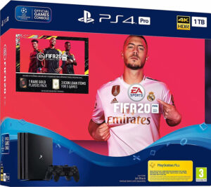 PS4 Pro 1 To + FIFA 20 + 2 Controller